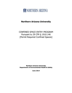 Confined Space Hazards - Northern Arizona University