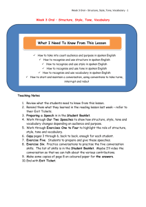 Week 3 Oral - Structure, Style, Tone, Vocabulary