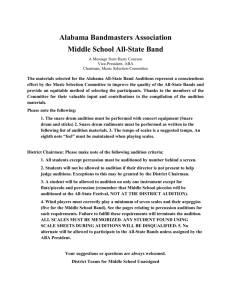 2012 Middle School All-State Audition Requirements Intro