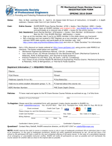 printed registration form