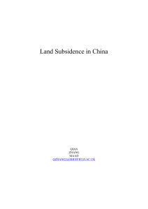 Land Subsidence in China