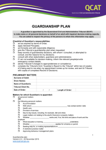 Guardianship plan