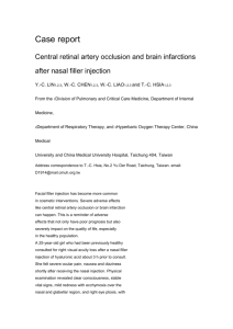Case report Central retinal artery occlusion and brain infarctions