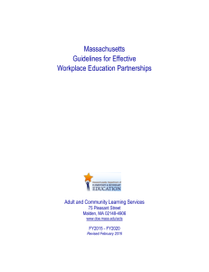 The Workplace Needs Assessment - Massachusetts Department of