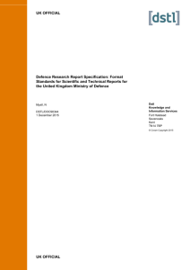 Defence Research Report Specification: Format Standards