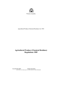 Agricultural Produce (Chemical Residues) Regulations 1985 - 02