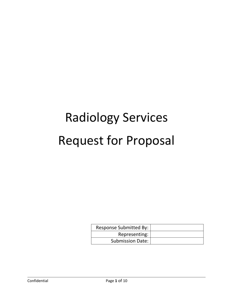 RFP template - Radisphere Radiology For Request For Proposal Response Template