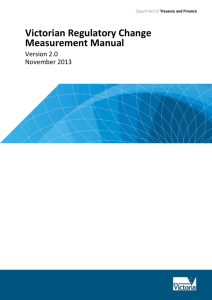 Victorian regulatory change measurement manual