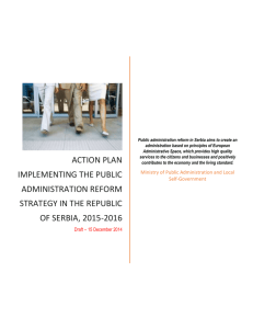 Action Plan Implementing the Public Administration Reform Strategy