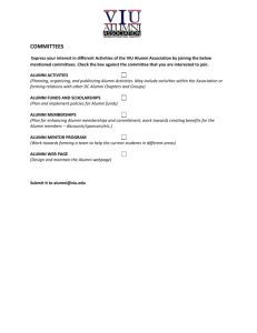 Alumni Assoication Committees Application Form