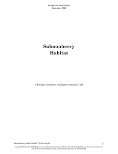 Salmonberry Habitat COE Sample Task