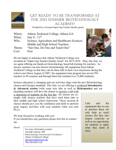 2007 Summer Biotechnology Academy Registration Form