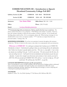 COMM 101 22 HALE FA13 - Heartland Community College