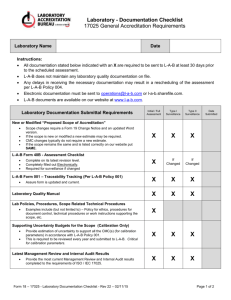 Form 18 – Full Assessment Documentation Checklist