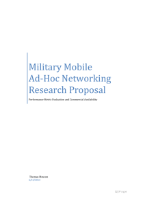Military Mobile Ad-Hoc Networking Research Proposal