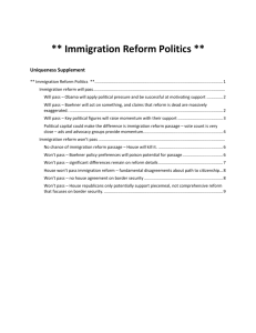 Immigration Reform Politics