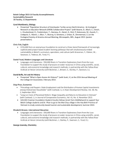 Faculty Sustainability Research 2013-2014 - Beloit