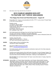 The 2015 Charlie Awards Kick-Off + Hot Topics Happy Hour