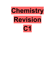 GCSE Science C1 revision notes - Mr Tasker