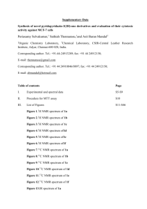 Supplementary Data Synthesis of novel pyridopyridazin-3(2H)