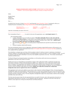 draft graduate assistantship contract letter