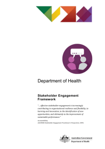 Stakeholder engagement framework