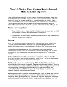 Internal Exposures from Inadequate Alpha protection Oct 2010 (INPO).