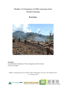 Module 2.6 Estimation of GHG emissions from biomass burning