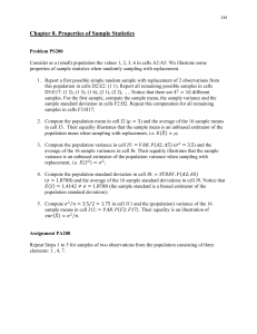 Ch8. Properties of Sample statistics