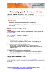 Aboriginal Cultural Studies: Community