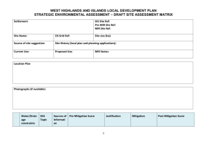 Draft SEA Site Assessment Matrix - Word Version