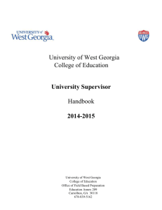 University Supervisor - EarlyChildhoodFieldExperience