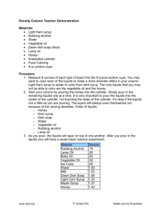 Density Column Demonstration