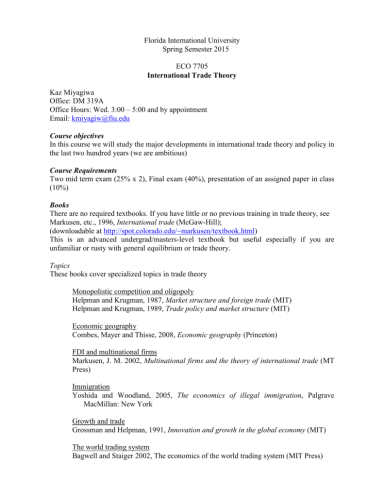 ECO7705 Florida International University