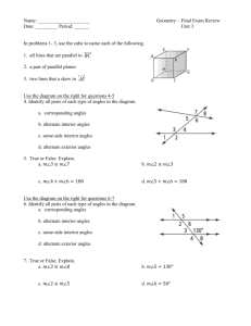 Chapter 3 Final Review WS