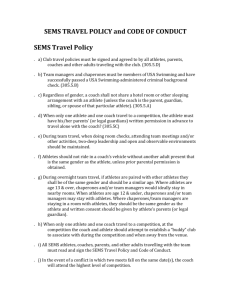 SEMS Travel Policy and Code of Conduct