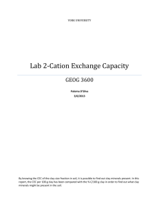 Lab 2-Cation Exchange Capacity