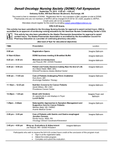 Denali Oncology Nursing Society (DONS) Fall Symposium