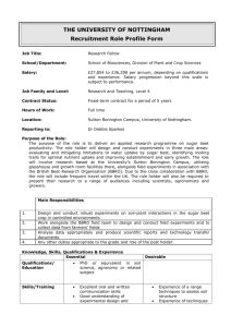 Job Description/Role Profile - Jobs