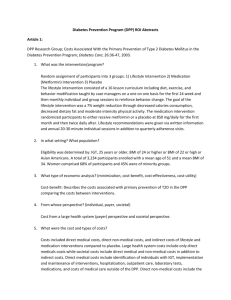 Diabetes Prevention Program Return on Investment Abstracts