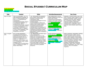 Social Studies II Curriculum Map