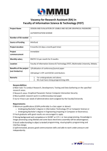 Vacancy for Research Assistant (RA) - FIST