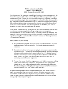 Policy Memo 2 Instructions