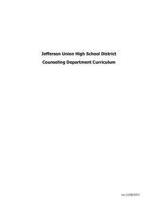 Counseling Curriculum - Jefferson Union High School District