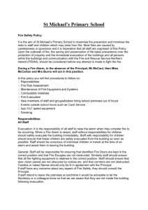 St Michael`s Fire Safety Policy - St Michael`s Primary School Finnis