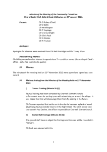 Minutes of the Meeting of the Community Committee Held at Exeter