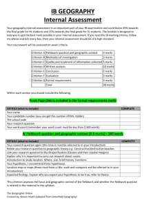 IB Geography Internal Assessment Guide