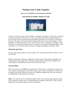 Instructions for Build a Medieval Castle