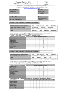 Forester Surveys in Argyll 2014 Recording Form
