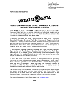world gym announces canada expansion plans with two new